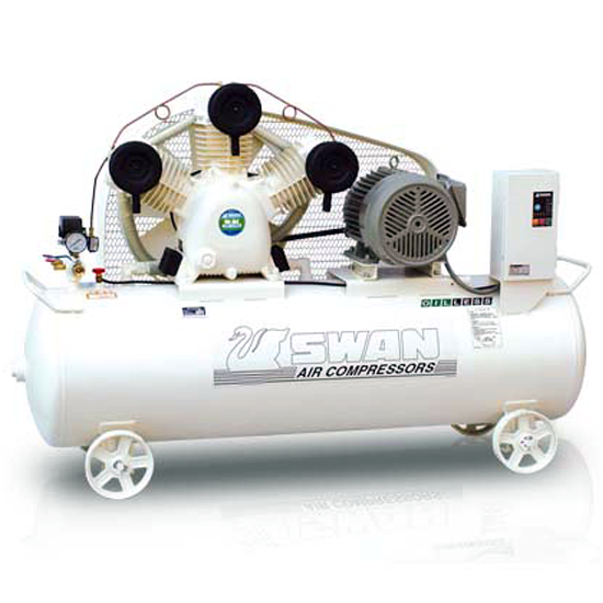 Swan Oil Less Air Compressor 7HP, 8Bar, 730L/min, 250kg SDU-307 - Click Image to Close